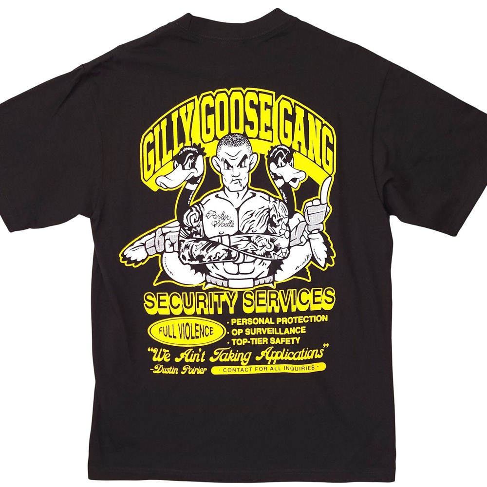 Dustin Poirier Full Violence Gilly Goose Gang Security Shirt Shaka Wear Mens L